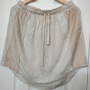 Beige and Cream Casual Skirt